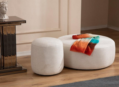 Luxus Polster Hocker Rundhocker Sitzmöbel Designer Stilvolle Möbel